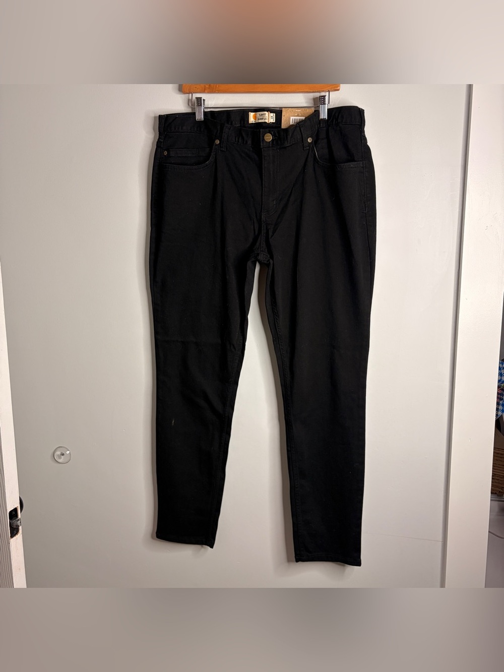 NWT Carhartt Layton Jean Plus Size 18 Regular Black Slim Fit Skinny Leg Jeans